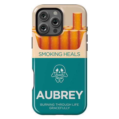 Personalized Funny Cigarette Pack Smoking Heals iPhone Case
